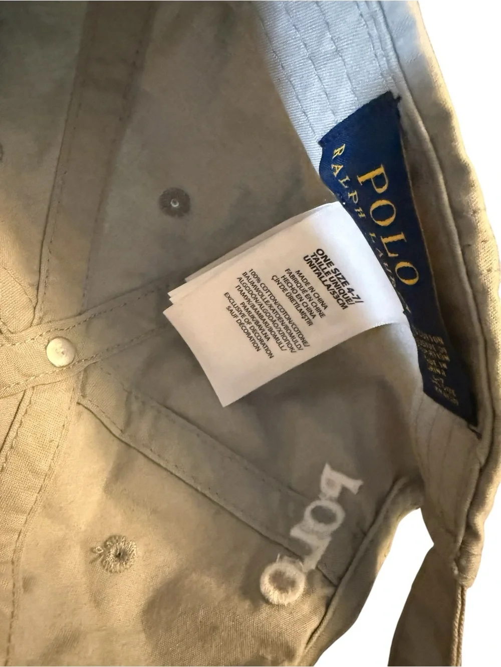 NWOT Kids 4-7 Ralph Lauren Polo Classic Baseball Cap - Greige Color